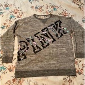 Pink crew neck sweatshirt